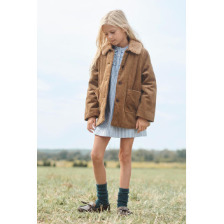 Пальто из вельвета с отложным воротником питер пэн из искусственного меха лимитированной коллекции