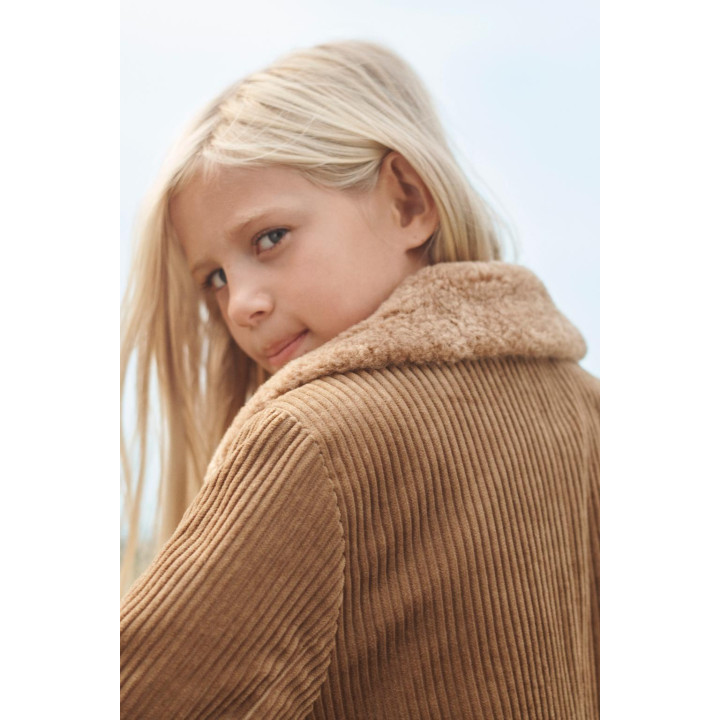 Пальто из вельвета с отложным воротником питер пэн из искусственного меха лимитированной коллекции