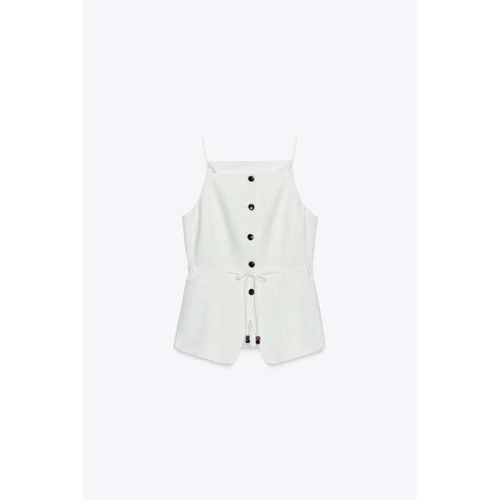 ЖИЛЕТ С ПОЯСОМ И БУСИНАМИ