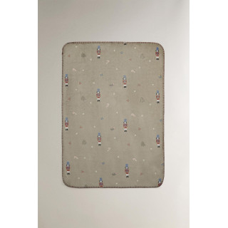 Детский плед с рождественским ореховым щелкунчиком из флиса