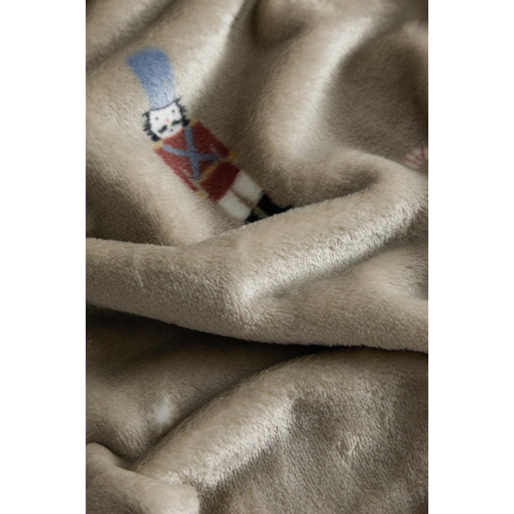 Детский плед с рождественским ореховым щелкунчиком из флиса