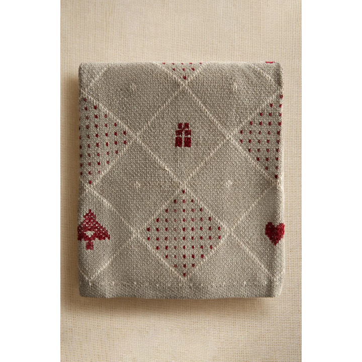 Детский плед из шениля на рождество