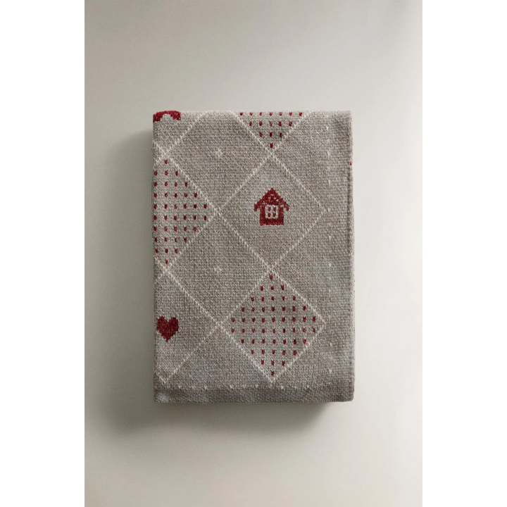 Детский плед из шениля на рождество