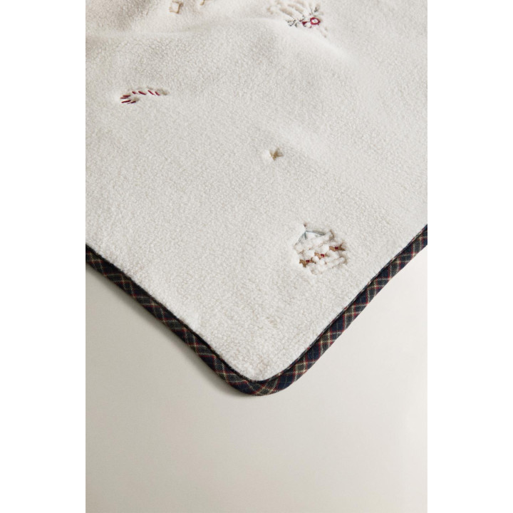 Детский плед из флиса c рождественским списком