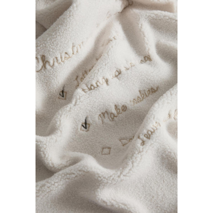 Детский плед из флиса c рождественским списком