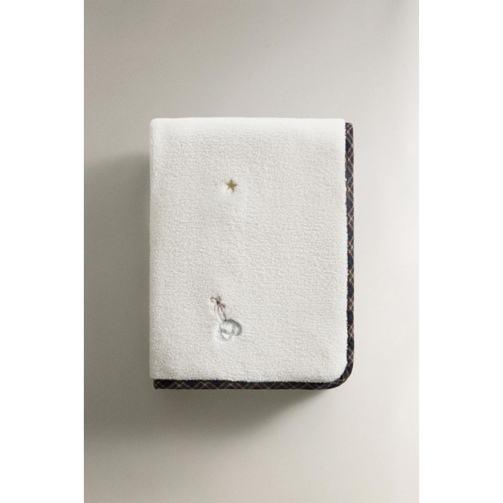 Детский плед из флиса c рождественским списком