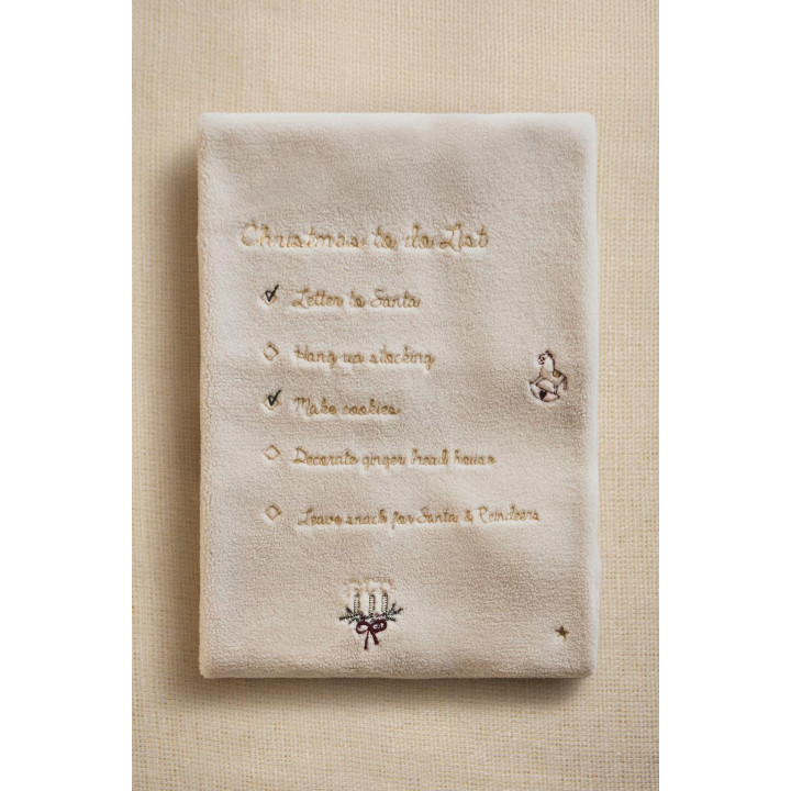 Детский плед из флиса c рождественским списком