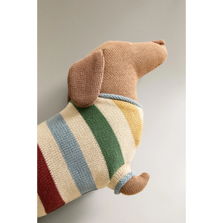 CHILDREN'S KNIT DOG CUSHION