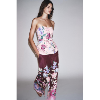 ТОП-БЮСТЬЕ С ЦВЕТОЧНЫМ ПРИНТОМ И ПОЯСОМ