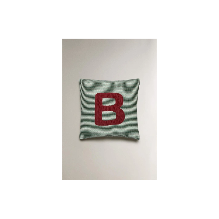 CHILDREN'S EMBROIDERED LETTER B CUSHION