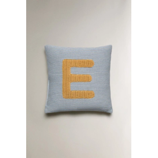 CHILDREN'S EMBROIDERED LETTER E CUSHION