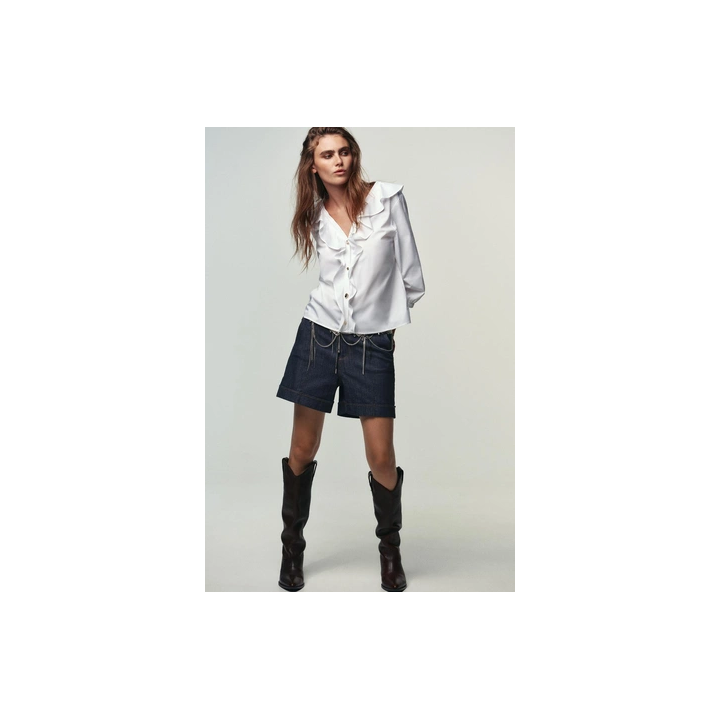 ДЖИНСОВЫЕ БЕРМУДЫ Z1975 С ВЫСОКОЙ ПОСАДКОЙ