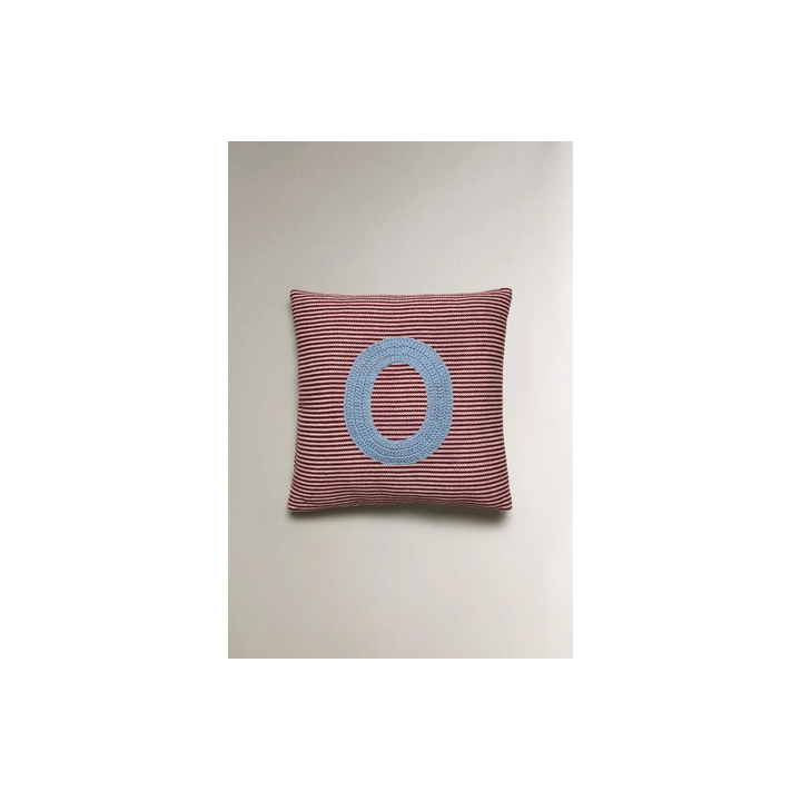 CHILDREN'S EMBROIDERED LETTER O CUSHION