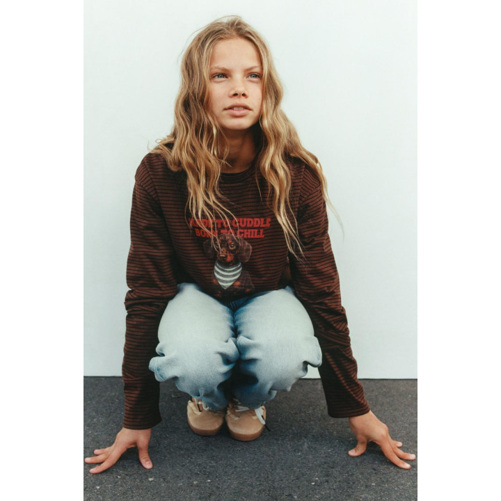 ФУТБОЛКА В ПОЛОСКУ С СОБАКОЙ