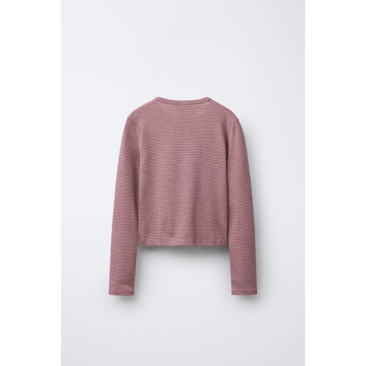 ЛОНГСЛИВ В ПОЛОСКУ С ПРИНТОМ