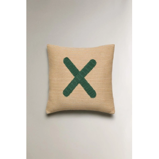 CHILDREN'S EMBROIDERED LETTER X CUSHION