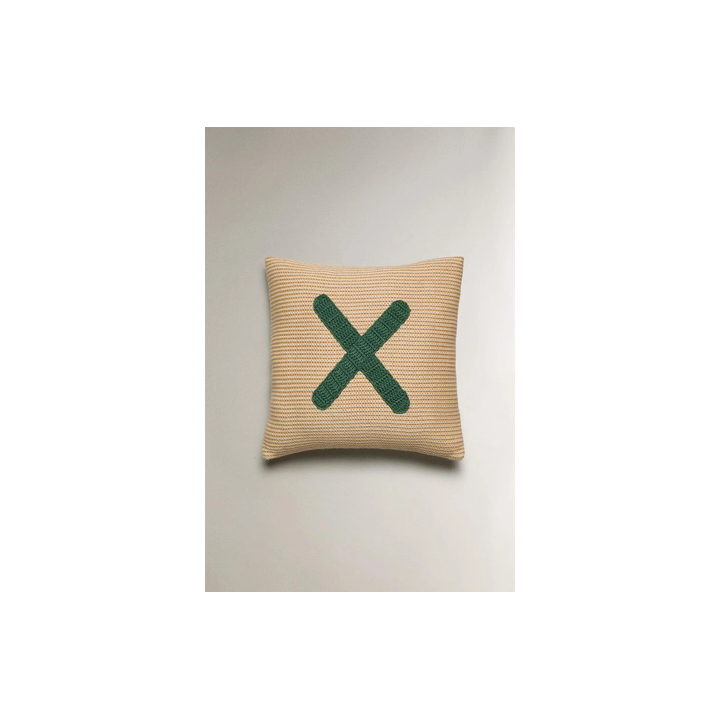 CHILDREN'S EMBROIDERED LETTER X CUSHION