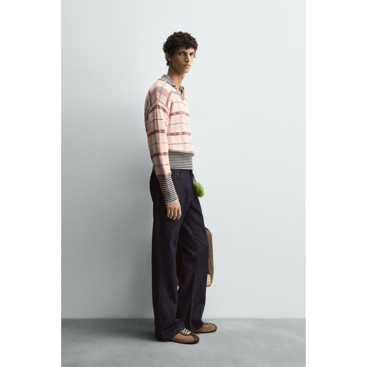 ЖАККАРДОВОЕ ТРИКОТАЖНОЕ ПОЛО В КЛЕТКУ HARRY LAMBERT FOR ZARA X DISNEY