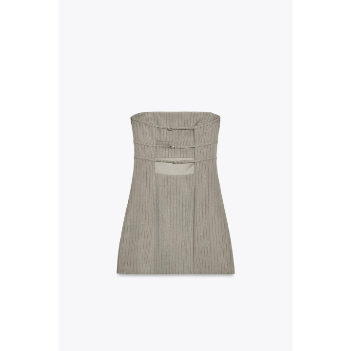 ПЛАТЬЕ БЕЗ БРЕТЕЛЕЙ В ПОЛОСКУ