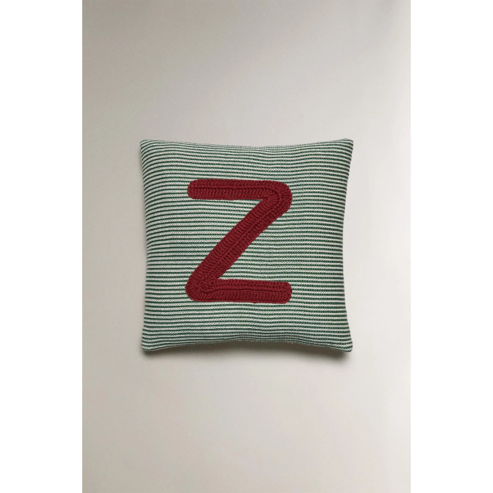 CHILDREN'S EMBROIDERED LETTER Z CUSHION