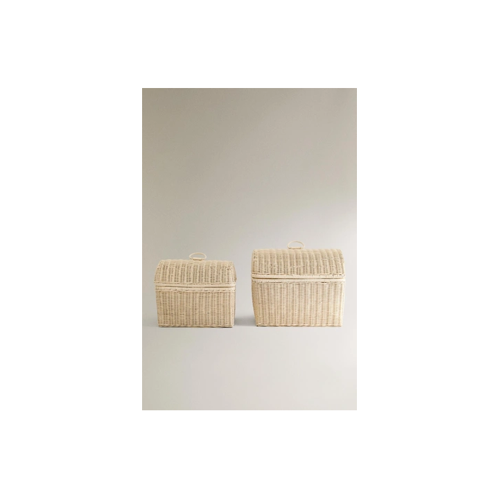 CHILDREN’S RATTAN BASKET WITH LID