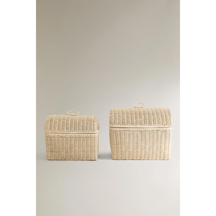CHILDREN’S RATTAN BASKET WITH LID