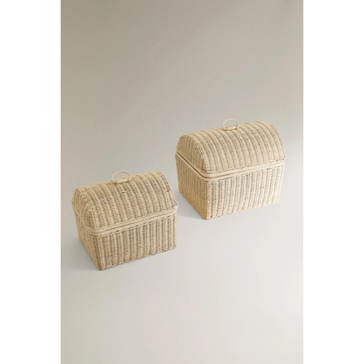 CHILDREN’S RATTAN BASKET WITH LID