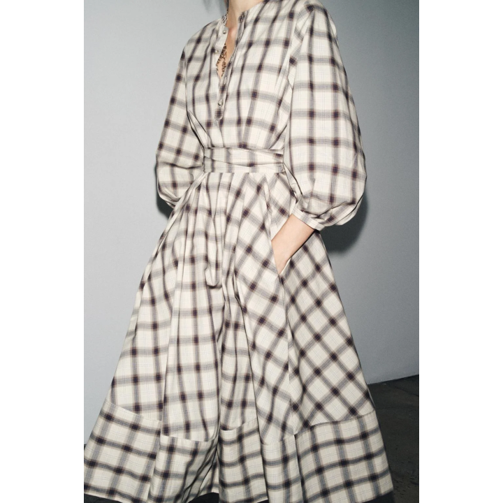 ПЛАТЬЕ-РУБАШКА В КЛЕТКУ — ZW COLLECTION
