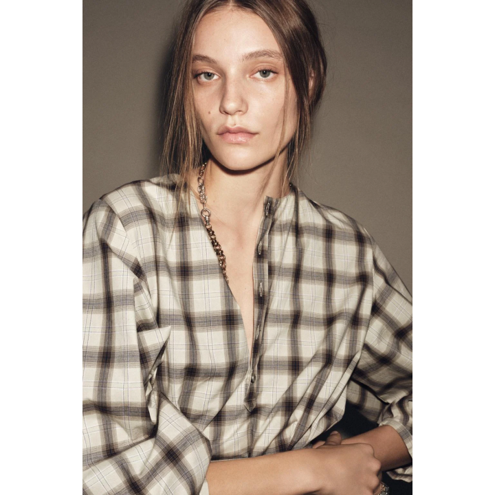 ПЛАТЬЕ-РУБАШКА В КЛЕТКУ — ZW COLLECTION