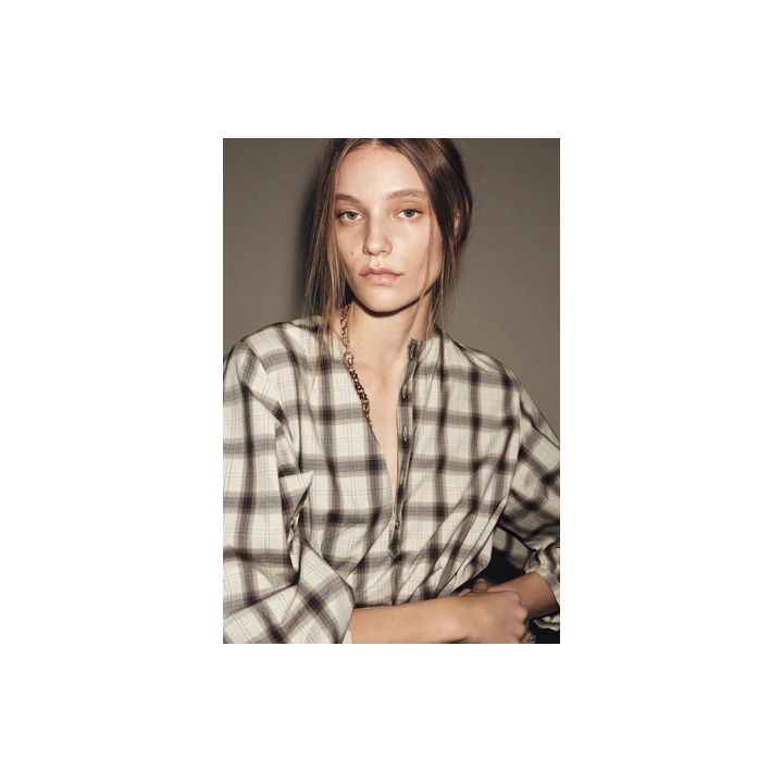 ПЛАТЬЕ-РУБАШКА В КЛЕТКУ — ZW COLLECTION