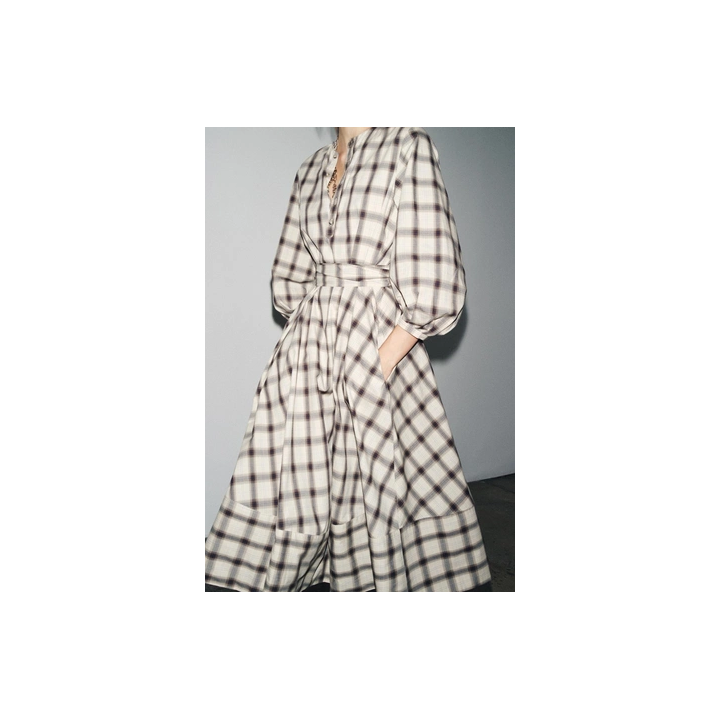 ПЛАТЬЕ-РУБАШКА В КЛЕТКУ — ZW COLLECTION