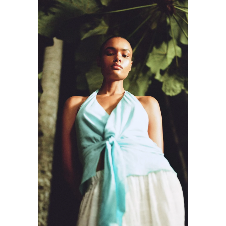 ТОП-ХАЛТЕР С УЗЛОМ ИЗ ЛЬНЯНОЙ ТКАНИ