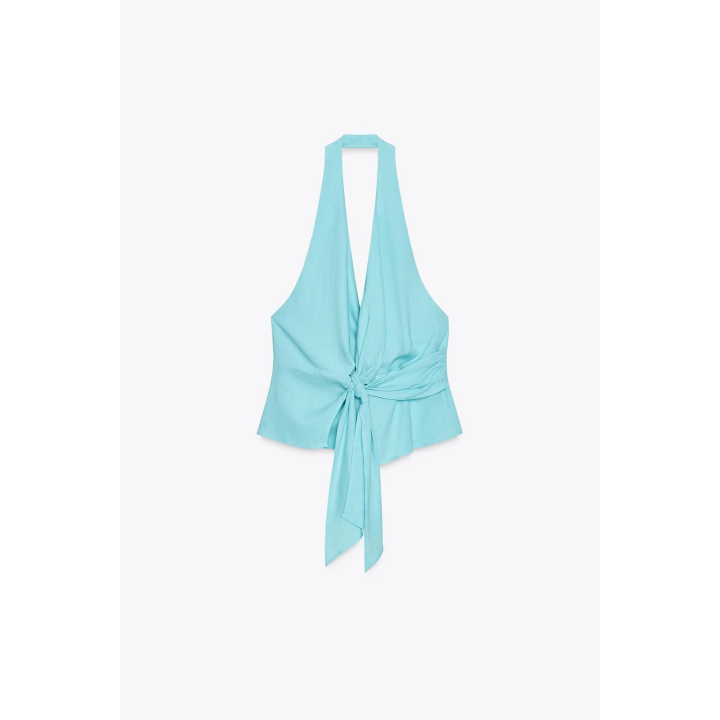 ТОП-ХАЛТЕР С УЗЛОМ ИЗ ЛЬНЯНОЙ ТКАНИ