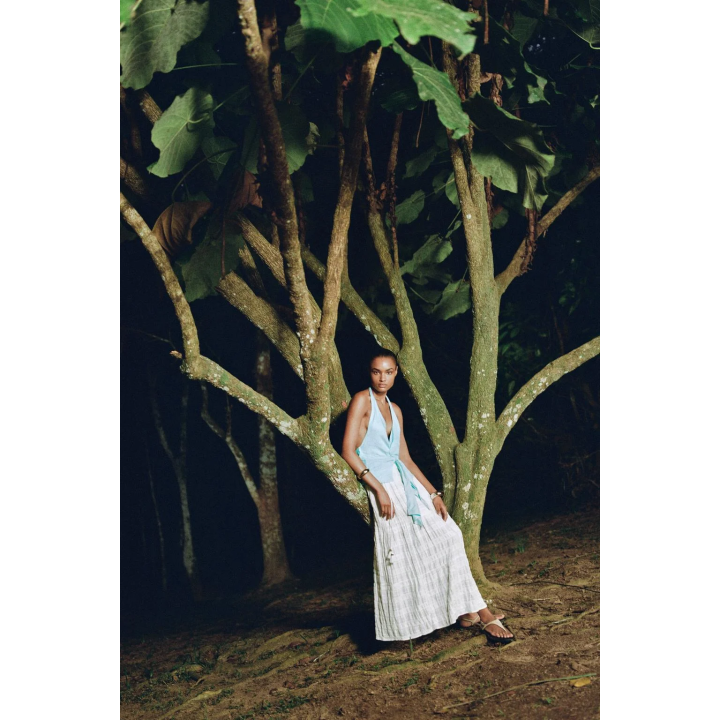 ТОП-ХАЛТЕР С УЗЛОМ ИЗ ЛЬНЯНОЙ ТКАНИ