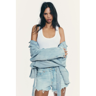 ДЖИНСОВЫЕ МИНИ-ШОРТЫ TRF СО СРЕДНЕЙ ПОСАДКОЙ