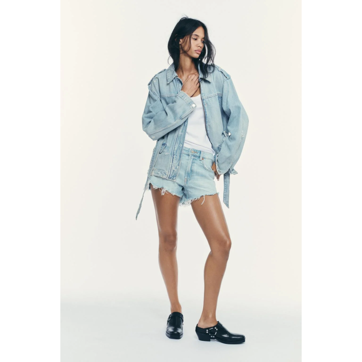 ДЖИНСОВЫЕ МИНИ-ШОРТЫ TRF СО СРЕДНЕЙ ПОСАДКОЙ