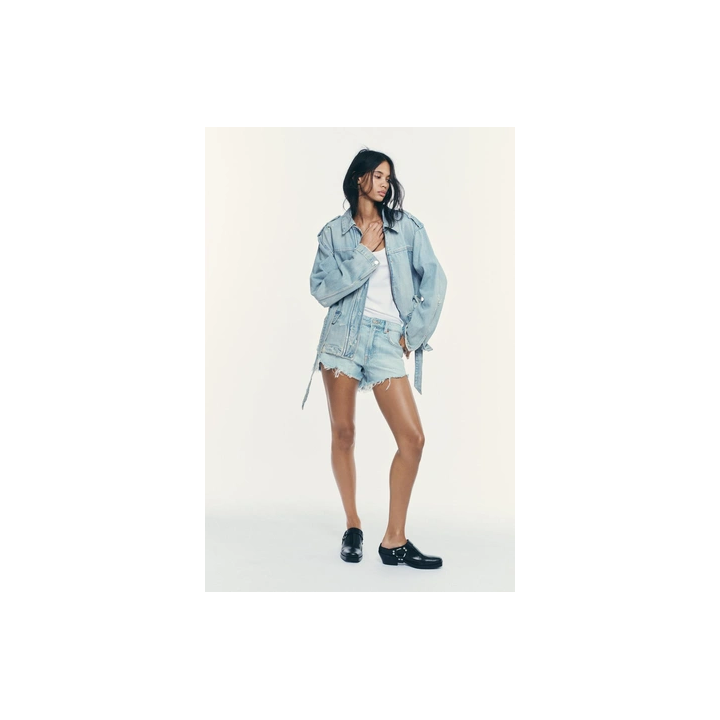 ДЖИНСОВЫЕ МИНИ-ШОРТЫ TRF СО СРЕДНЕЙ ПОСАДКОЙ