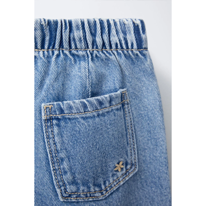 ДЖИНСЫ WIDE LEG FLUIDO С ДЫРКАМИ