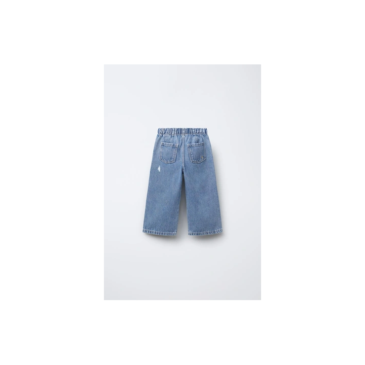 ДЖИНСЫ WIDE LEG FLUIDO С ДЫРКАМИ