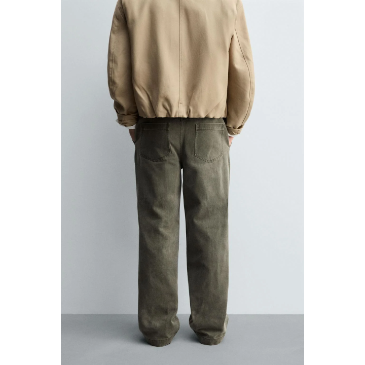 БРЮКИ WIDE FIT С ЭФФЕКТОМ ПОТЕРТОСТИ