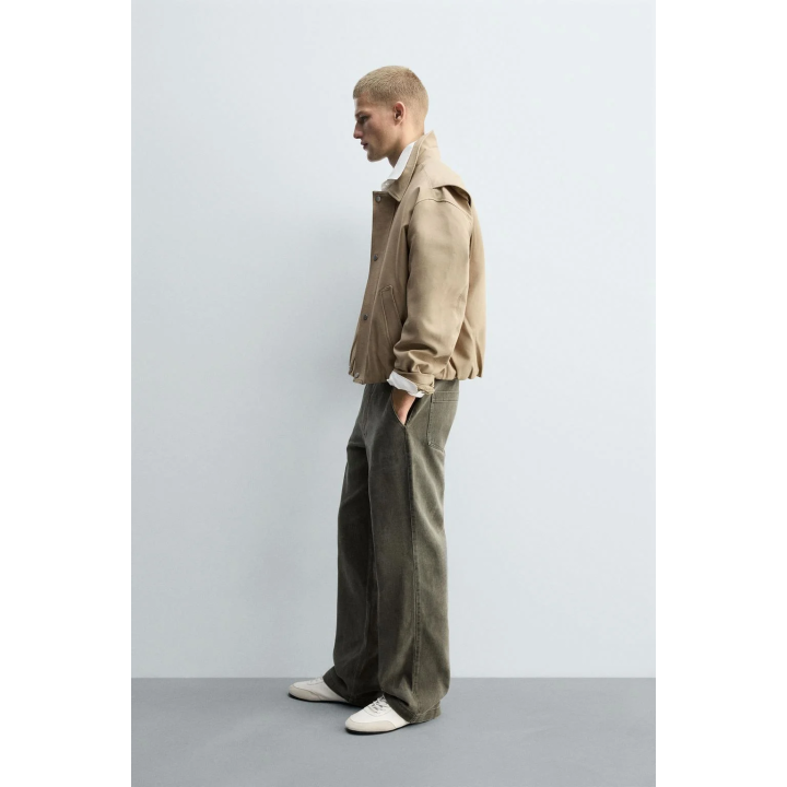 БРЮКИ WIDE FIT С ЭФФЕКТОМ ПОТЕРТОСТИ