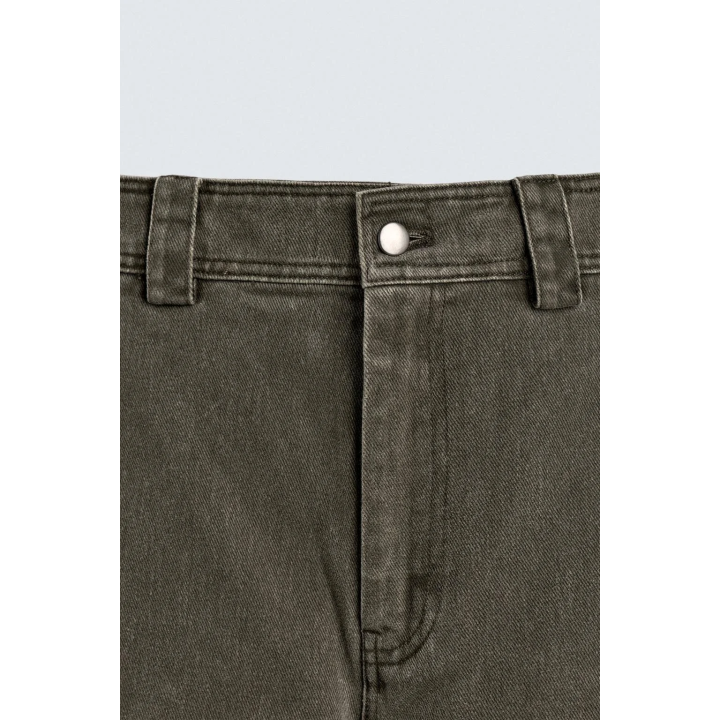 БРЮКИ WIDE FIT С ЭФФЕКТОМ ПОТЕРТОСТИ