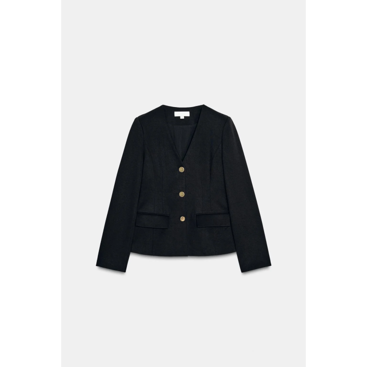 УКОРОЧЕННЫЙ БЛЕЙЗЕР С ПОДПЛЕЧНИКАМИ