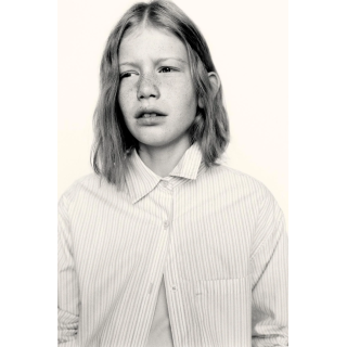 Набор рубашки из поплина в полоску и майки с ребристым узором