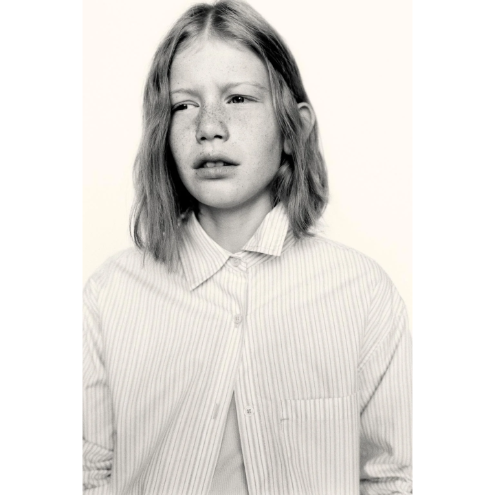 Набор рубашки из поплина в полоску и майки с ребристым узором