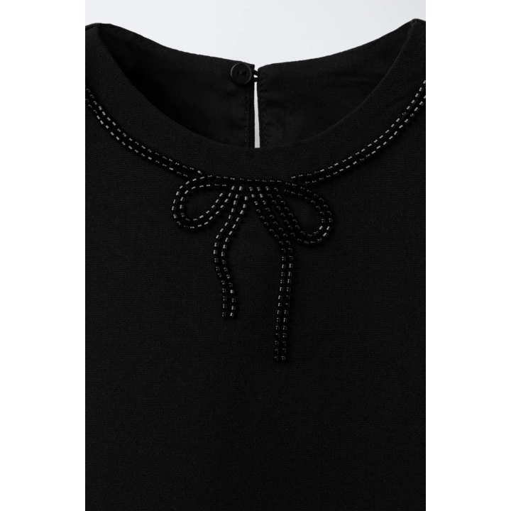 ТОП С БАНТОМ И БУСИНАМИ