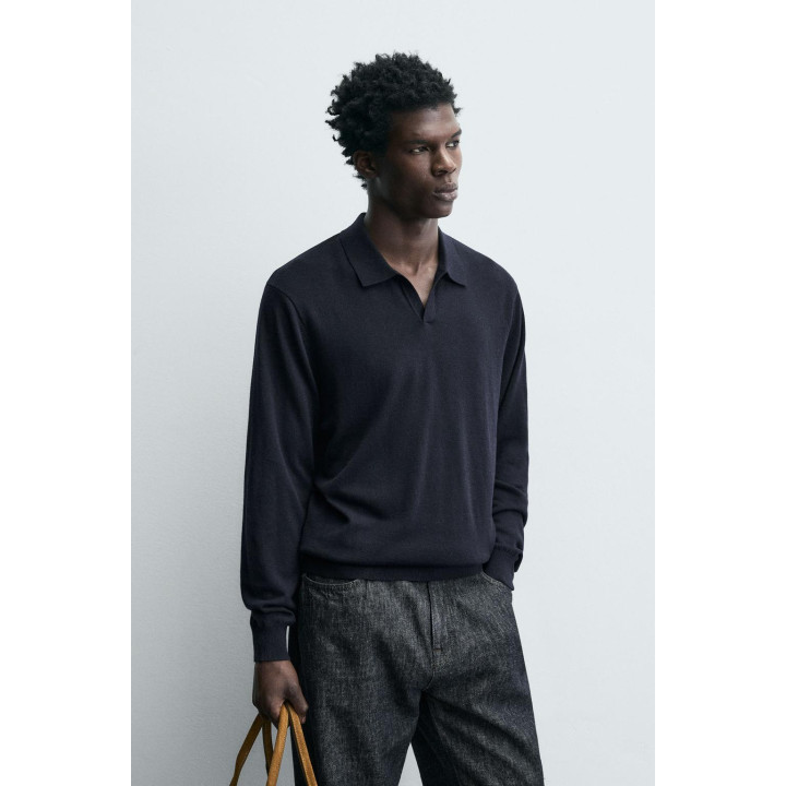 Поло из шерсти и шелка