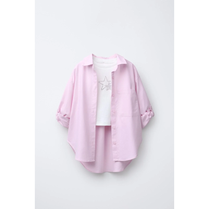 НАБОР РУБАШЕК ОКСФОРД С ФУТБОЛКОЙ СО СТРАЗАМИ