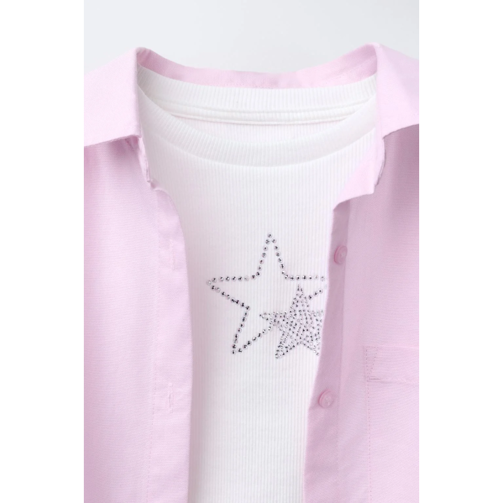 НАБОР РУБАШЕК ОКСФОРД С ФУТБОЛКОЙ СО СТРАЗАМИ