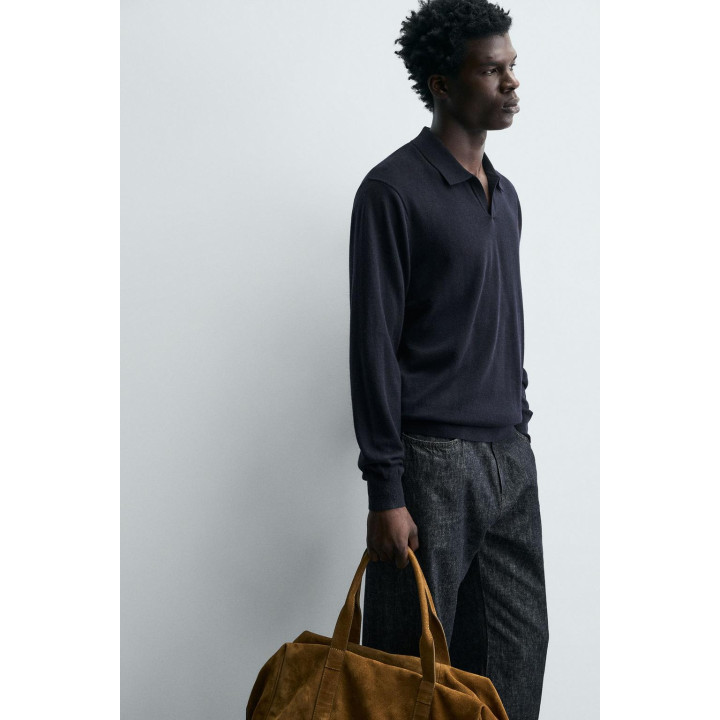 Поло из шерсти и шелка